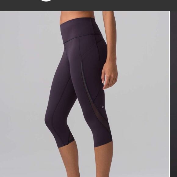 Lululemon Pace Perfect Crop 17” Leggings Boysenberry Size 6 - Picture 1 of 13
